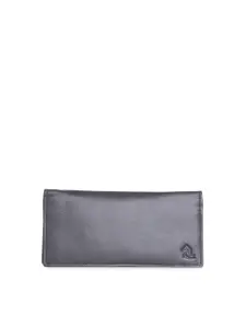 Kara Women Grey Solid Leather Envelope