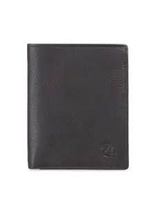 Kara Men Brown Solid Leather Two Fold Wallet