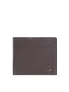 Kara Men Brown Solid Genuine Leather Two Fold Wallet