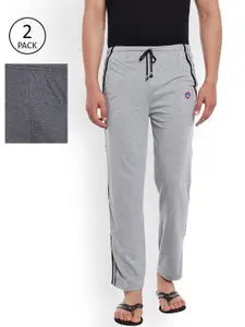 VIMAL JONNEY VIMAL Men Pack of 2 Grey Solid Lounge Pants