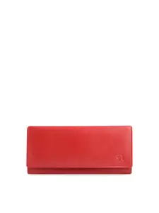 Kara Women Red Solid Two Fold Leather Wallet