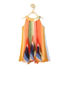 StyleStone Girls Multicoloured Tie & Dye A-Line Dress