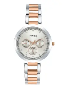 Timex Women Silver-Toned Multifunction Analogue Watch - TW000X214