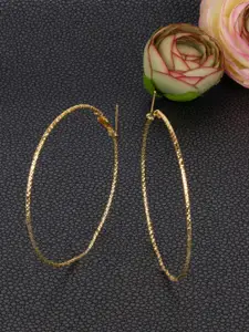 AccessHer Gold-Plated Circular Hoop Earrings