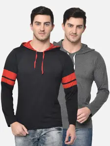 MACK JONNEY Men Pack of 2 Hooded T-shirts