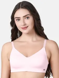 Enamor Light Pink Non-Wired Non Padded Full Coverage Everyday Tshirt Bra A027