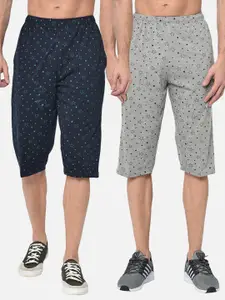 VIMAL JONNEY Men Pack of 2 Printed Regular Fit Shorts