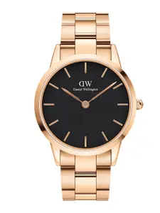 Daniel Wellington Iconic Link Men Dial Black 40mm Round Analogue Watch - DW00100344