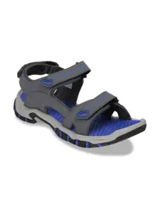 FURO by Red Chief Men Grey & Blue Sports Sandals