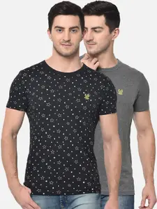 MACK JONNEY Men Pack Of 2 Round Neck T-shirt