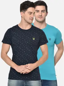 MACK JONNEY Men Pack Of 2 Round Neck T-shirts