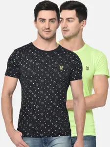 MACK JONNEY Men Pack Of 2 Round Neck T-shirt