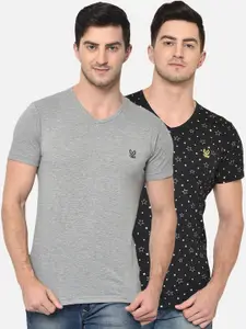 MACK JONNEY Men Pack of 2 V-Neck T-shirt