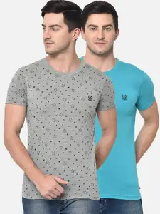 MACK JONNEY Men Pack Of 2 Round Neck T-shirt