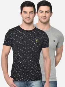 MACK JONNEY Men Pack Of 2 Round Neck T-shirt