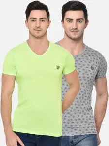 MACK JONNEY Men Pack of 2 V-Neck T-shirts