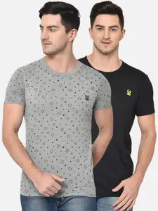 MACK JONNEY Men Pack of 2 Round Neck T-shirts