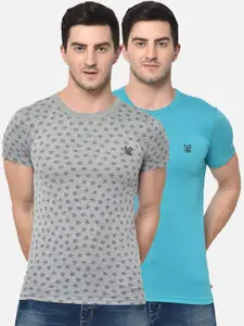 MACK JONNEY Men Pack of 2 Round Neck T-shirts