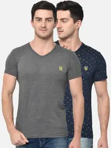 MACK JONNEY Men Pack of 2 V-Neck T-shirts