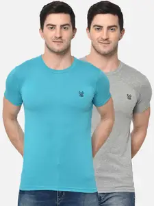 MACK JONNEY Men Pack of 2 Round Neck T-shirts