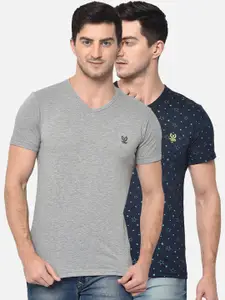 MACK JONNEY Men Pack of 2 V-Neck T-shirts