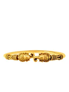 ahilya Women Gold-Plated 92.5 Sterling Silver Oxidised Ganapti Ganesha Kada
