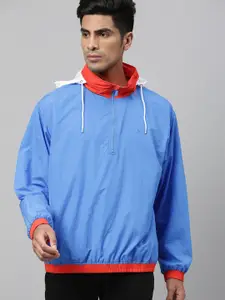 HRX by Hrithik Roshan Men Blue Solid Rapid-Dry Antimicrobial Lifestyle Sporty Jacket
