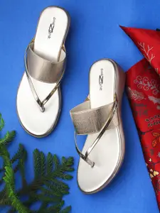 Shezone Women Gold-Toned Solid Heels