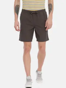 Breakbounce Men Taupe Solid Slim Fit Regular Shorts