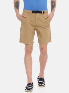 Breakbounce Men Beige Solid Slim Fit Low-Rise Chino Shorts
