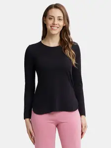 Jockey Solid Round Neck Full Sleeve Relaxed Fit T-Shirt