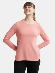 Jockey Micro Modal Cotton Relaxed Fit Solid Round Neck Full Sleeve T-Shirt