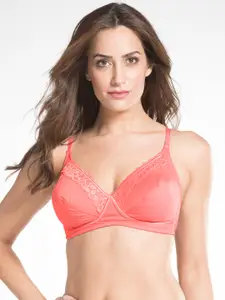 Jockey Pink Solid Non-Wired Non Padded Everyday Bra