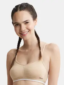 Jockey Beige Solid Non-Wired Non Padded Beginners Bra