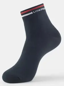 Jockey Men Black Striped Ankle Length Socks