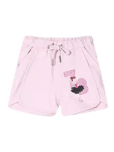 Cherokee Girls Pink Printed Regular Fit Regular Shorts