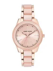ANNE KLEIN Women Peach-Coloured Analogue Watch AK3214LPRG