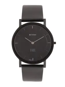 Titan Men Leather Analogue Watch 1595NL04-Black