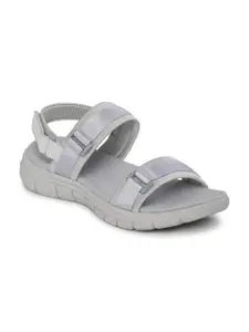 Red Tape Women Grey Solid Sports Sandals