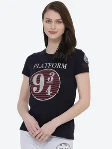 Free Authority Harry Potter Featured Blue Tshirt for Women