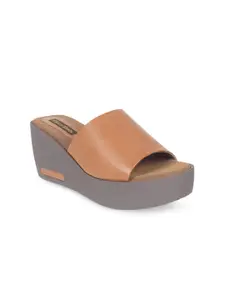 Flat n Heels Women Tan Brown Solid Sandals