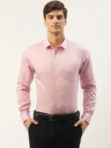 Blackberrys Men Pink Slim Fit Solid Formal Shirt