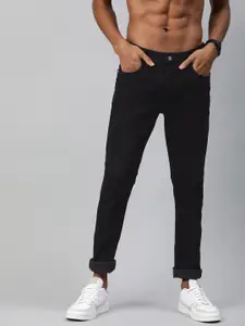 Harvard Men Black Slim Fit Mid-Rise Clean Look Stretchable Jeans