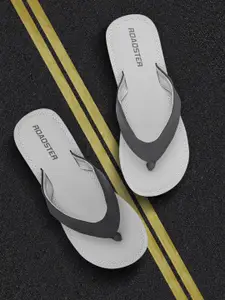 Roadster Men Grey Solid Comfort Sandals