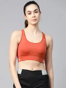Alcis Rust Orange Full Coverage Lightly Padded Workout Bra WAS20R151330