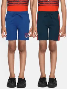 YK Basics Boys Pack Of 2 Solid Regular Fit Shorts