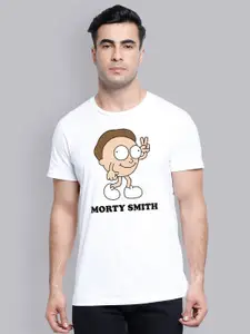 Free Authority Men Rick & Morty White Printed T-shirt