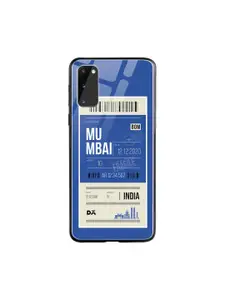 DailyObjects Blue & White Mumbai City Tag Samsung Galaxy S20 Glass Mobile Case Cover