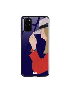 DailyObjects Navy Blue & Red Mademoiselle Samsung Galaxy S20 Plus Glass Mobile Cover