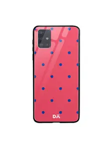 DailyObjects Pink & Blue Bubbles Candy Samsung Galaxy A71 Glass Mobile Case Cover